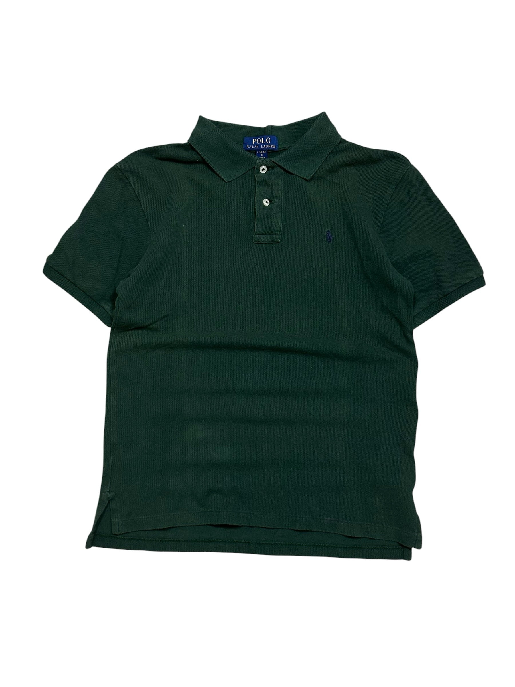 Candy Streetwear sötétzöld Polo Ralph Lauren pamut piké pólóing hímzett logóval és galléros nyakkal