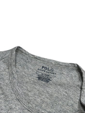 Candy Streetwear Polo Ralph Lauren szürke melírozott férfi póló nyakkivágása belső márkajelzéssel