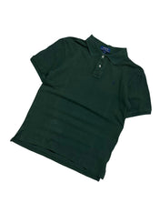 Candy Streetwear sötétzöld Polo Ralph Lauren pamut piké pólóing hímzett logóval és galléros nyakkal