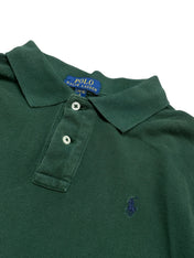 Candy Streetwear sötétzöld Polo Ralph Lauren pamut piké pólóing hímzett logóval és galléros nyakkal