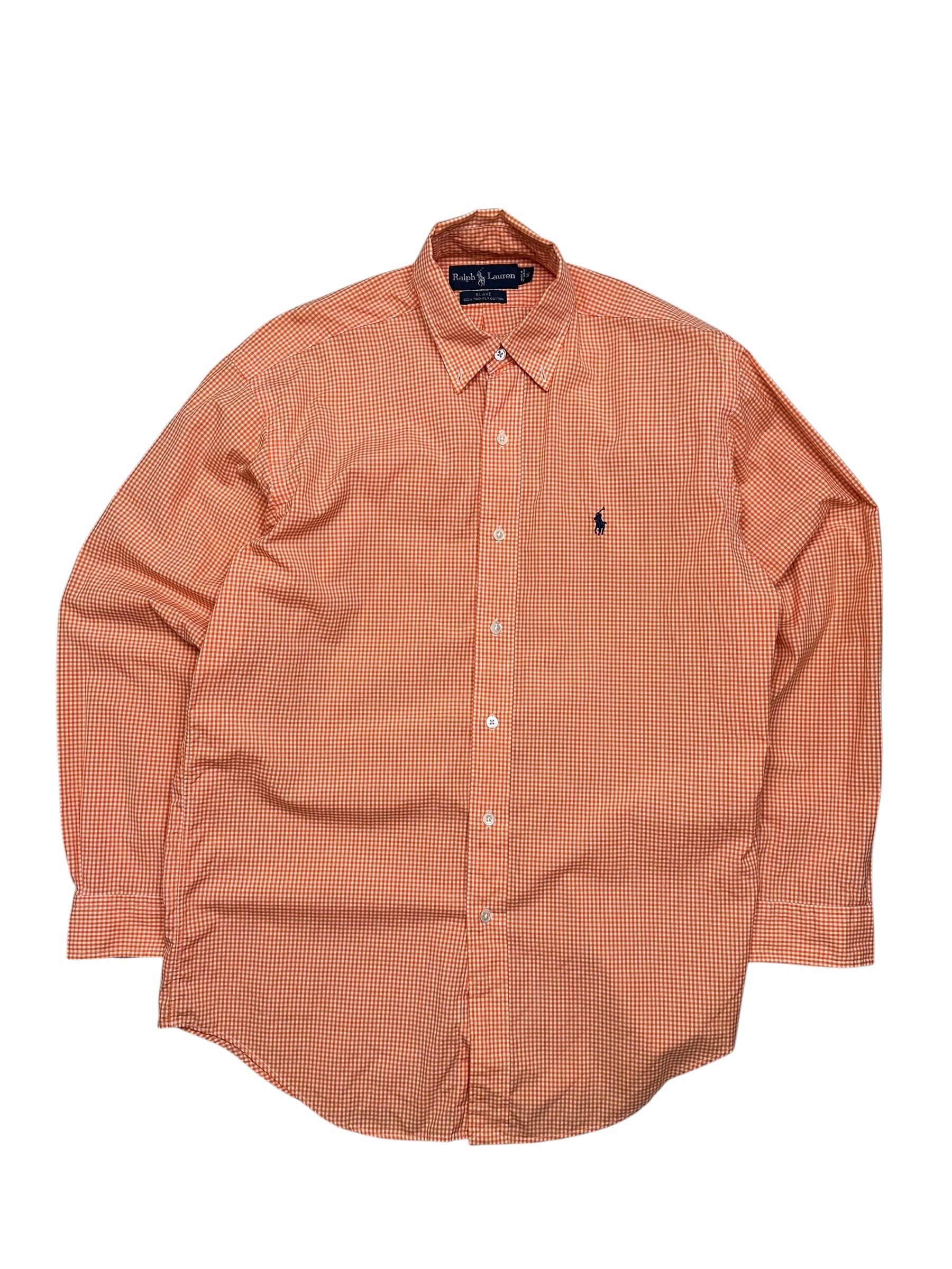 Ralph Lauren Orange Gingham Shirt (M)