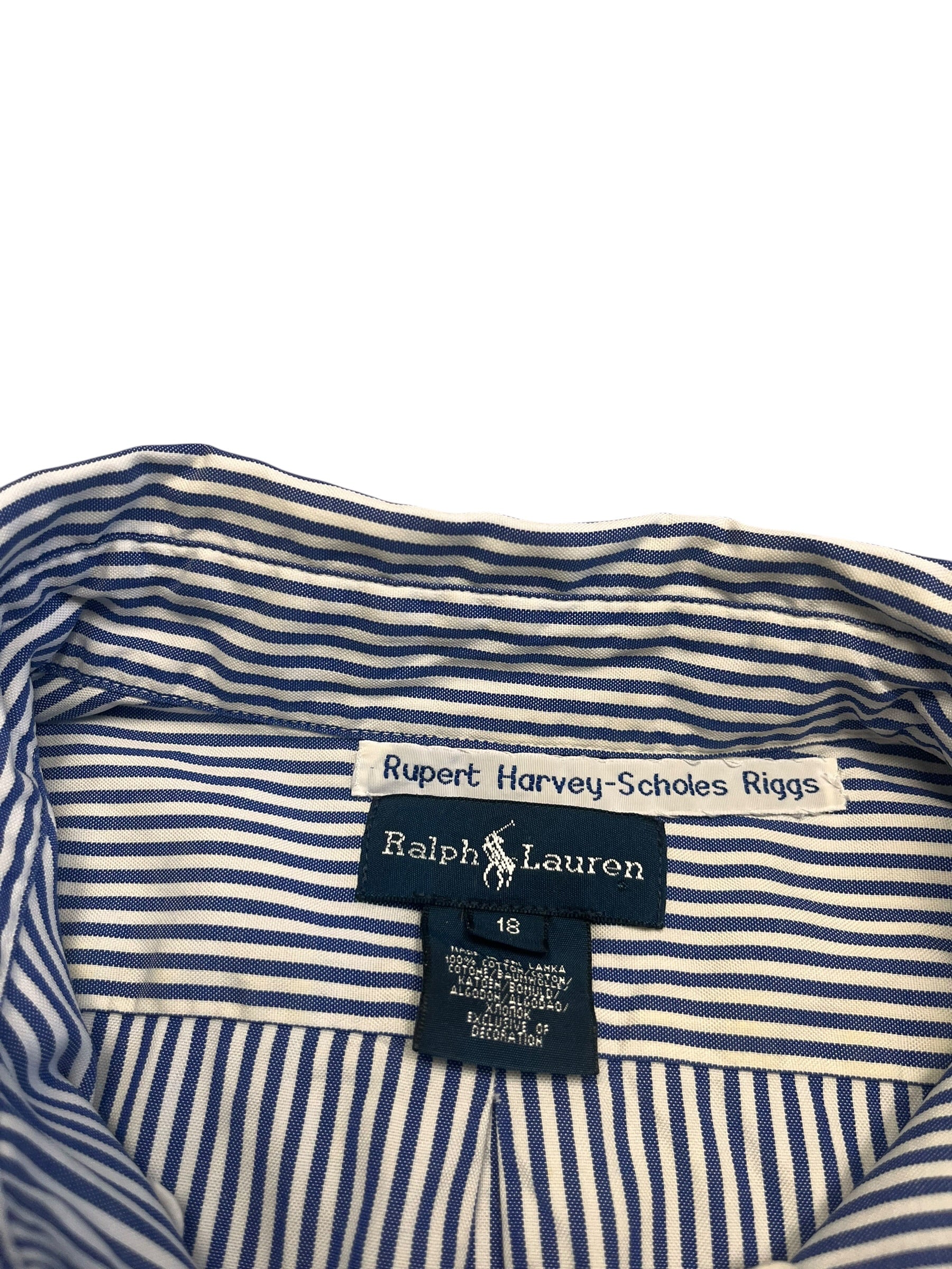 Ralph Lauren Striped Oxford Shirt (S)