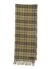 Barna kockás gyapjú vintage sál bojtos szegéllyel streetwear stílusban