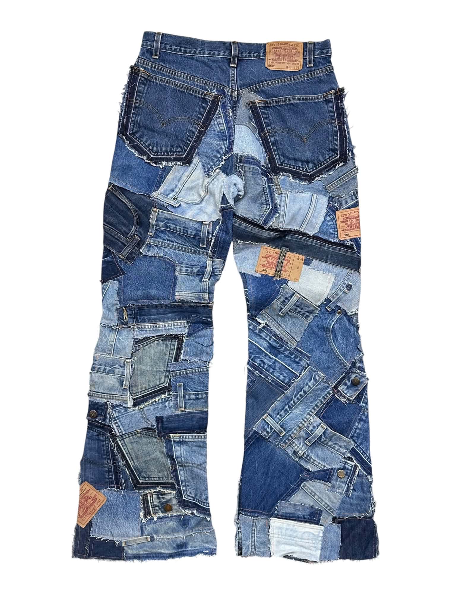 Custom Levi's Patchwork Jeans (M-L)