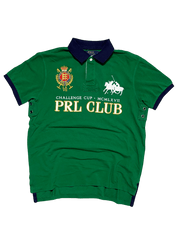 Zöld vintage Polo Ralph Lauren galléros póló, PRL Club felirattal és hímzett logóval
